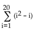 Write the series in summation notation. Use the index i and let i begin at 1 in each summation. -0 + 2 + 6 + 12 + 20 A)    B)    C)    D)   