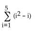 Write the series in summation notation. Use the index i and let i begin at 1 in each summation. -0 + 2 + 6 + 12 + 20 A)    B)    C)    D)   