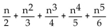 <strong>Write out all the terms of the series. </strong> A) B) C) D)