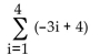 Find the requested sum of the arithmetic sequence. -  A)  -17 B)  -14 C)  4 D)  -8