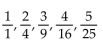 Write out the first five terms of the sequence. -  A)    B)    C)    D)   