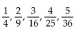 Write out the first five terms of the sequence. -  A)    B)    C)    D)   