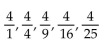 Write out the first five terms of the sequence. -  A)    B)    C)    D)   