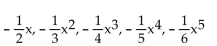 Write out the first five terms of the sequence. -  A)    B)    C)    D)   