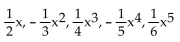 Write out the first five terms of the sequence. -  A)    B)    C)    D)   