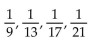 Find the common ratio for the geometric sequence. -  A)  4 B)    C)    D)  Not geometric