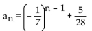 Write a formula for the nth term of the given geometric sequence. Do not use a recursion formula. -  A)    B)    C)    D)   