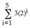 Find the sum of the geometric series. -  A)  42 B)  255 C)  22 D)  186