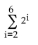Write the geometric series in summation notation. -4 + 8 + 16 + 32 + 64 A)    B)    C)    D)   