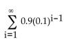 Write the geometric series in summation notation. -0.9 + 0.09 + 0.009 + . . . A)    B)    C)    D)   
