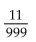 Write the repeating decimal number as a fraction. -0.1111 . . . A)    B)    C)    D)   