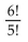 Evaluate the expression. -  A)  6 B)    C)    D)  1