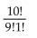 Evaluate the expression. -  A)  10 B)  0 C)  1 D)   
