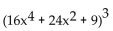Write the complete binomial expansion. -  A)    B)    C)    D)   