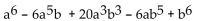 Write the complete binomial expansion. -  A)    B)    C)    D)   