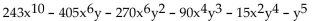 Write the complete binomial expansion. -  A)    B)    C)    D)   