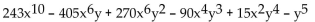 Write the complete binomial expansion. -  A)    B)    C)    D)   