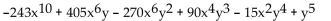 Write the complete binomial expansion. -  A)    B)    C)    D)   