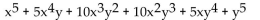 Write the complete binomial expansion. -  A)    B)    C)    D)   