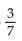 Use the addition rule to solve the problem. -One digit from the number 6,353,883 is written on each of seven cards. What is the probability of drawing a card that shows 6, 3, or 5? A)    B)    C)    D)   