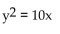 Find the equation of the parabola determined by the given information. -Vertex at the origin, focus at (0, 10)  A)    B)    C)    D)   