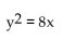 Find the equation of the parabola determined by the given information. -Focus at (2, 0) , directrix x = -2 A)    B)    C)    D)   