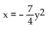 Find the equation of the parabola determined by the given information. -Vertex at the origin, focus at   A)    B)    C)    D)   