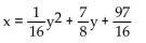 Find the equation of the parabola determined by the given information. -Focus at (7, -7) , directrix x = -1 A)    B)    C)    D)   
