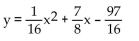Find the equation of the parabola determined by the given information. -Focus at (7, -7) , directrix x = -1 A)    B)    C)    D)   