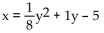 Find the equation of the parabola determined by the given information. -Vertex at (-7, -4) , directrix x = -9 A)    B)    C)    D)   