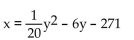 Find the equation of the parabola determined by the given information. -Vertex at (-3, -14) , directrix y = -19 A)    B)    C)    D)   