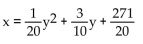 Find the equation of the parabola determined by the given information. -Vertex at (-3, -14) , directrix y = -19 A)    B)    C)    D)   