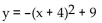 Find the vertex of the parabola, and determine whether the parabola opens upward, downward, to the left, or to the right. -  A)  (-9, 4) , down B)  (9, -16) , up C)  (9, -4) , up D)  (-4, 9) , down