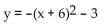 Find the vertex of the parabola, and determine whether the parabola opens upward, downward, to the left, or to the right. -  A)  (6, 3) , down B)  (6, -3) , up C)  (-6, -3) , down D)  (-6, 3) , up