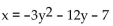 Find the focus and the directrix of the parabola. -  A)  (-14, 5) ; x = -16 B)  (2, 5) ; x = 8 C)    D)   