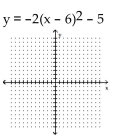 Graph the parabola. -  A)    B)    C)    D)   