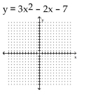 Graph the parabola. -  A)    B)    C)    D)   