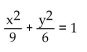 Write an equation for the ellipse. -  A)    B)    C)    D)   
