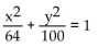 Write an equation for the ellipse. -Foci   and x-intercepts   A)    B)    C)    D)   