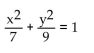Write an equation for the ellipse. -Foci   and y-intercepts   A)    B)    C)    D)   