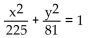 Find the foci of the ellipse. -  A)  (0, -12) , (0, 12)  B)  (-12, 0) , (12, 0)  C)  (0, -9) , (0, 9)  D)  (-9, 0) , (9, 0) 