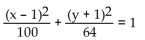 Find the foci of the ellipse. -  A)  (-1, -7) , (-1, 9)  B)  (-1, -5) , (-1, 7)  C)  (-7, -1) , (9, -1)  D)  (-5, -1) , (7, -1) 