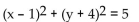 Write the equation for the circle described. -Center at (-4, 1) , radius 5 A)    B)    C)    D)   