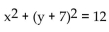 Write the equation for the circle described. -Center at (7, 0) , radius 12 A)    B)    C)    D)   