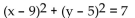 Write the equation for the circle described. -Center at (9, 5) , radius   A)    B)    C)    D)   