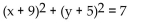 Write the equation for the circle described. -Center at (9, 5) , radius   A)    B)    C)    D)   