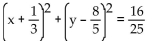 Write the equation for the circle described. -Center at   radius   A)    B)    C)    D)   