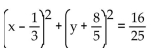 Write the equation for the circle described. -Center at   radius   A)    B)    C)    D)   