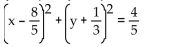 Write the equation for the circle described. -Center at   radius   A)    B)    C)    D)   