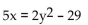 Identify the equation as a parabola, ellipse, or circle. -  A)  Circle B)  Parabola C)  Ellipse D)  None of the above